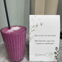 Pitaya smoothies (lots of banana in it)  at Balance Deli in Frankfurt
