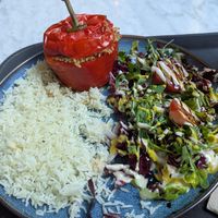 Vegan lunch special at Balance Deli in Frankfurt