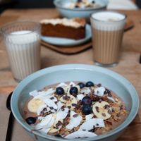 Peanutbutter Chocolate bowl at Balance Deli in Frankfurt
