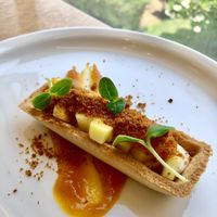 Mango tart  at Eat Well Restaurant in Dubai