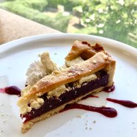 Raspberry pie  at Eat Well Restaurant in Dubai