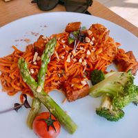 Vegan Pad Thai at Eat Well Restaurant in Dubai