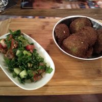 Falafel. Listed with egg allergen on menu but kitchen said was vegan at Varuna Gezgin in Istanbul