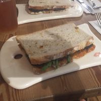 Sandwich with hummus and rukola at DXB - Pret A Manger - T1 - D in Dubai