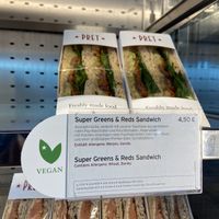 Only vegan meal - a boring lettuce sandwich   at Pret A Manger in Berlin