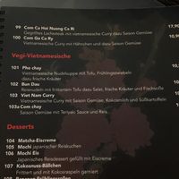 Vegetarian selection from menu at KiSu in Frankfurt