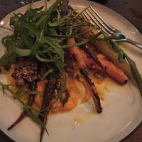 Wood roasted carrot, Condit garlic, Shocker chili and white Beans with a mixed seed miso dressing at IV10 Cafe Bar Deli in Fortrose