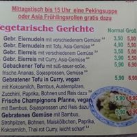 Speisekarte at Li Linh in Dresden