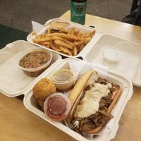 French Dip, mac bites, and Nashville hot chicken at V-Grits and Chimera Brewing in Louisville