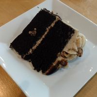 Almond chocolate cake. Woo! at V-Grits and Chimera Brewing in Louisville