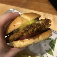 Chicken sandwich  at V-Grits and Chimera Brewing in Louisville