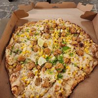 Mexican corn flat bread at Rail Trail Flatbread Co in Hudson