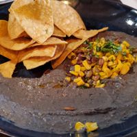 black bean hummus without cheese at Rail Trail Flatbread Co in Hudson