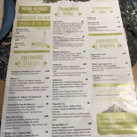 Menu  at Veganapati in Lisbon
