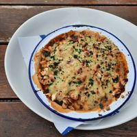 Vegan moussaka at The Beach Deck in Eastbourne