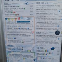 Menu2 at The Beach Deck in Eastbourne