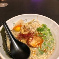 Garlic ramen with vegan egg!!! at Ramen Hood - Pop up in New York City