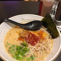 Spicy ramen with vegan egg!!! at Ramen Hood - Pop up in New York City