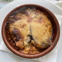 Lasaña vegana at Abe & Pau Cafe in Portomarin