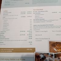 Main menu at Hettie's Tearoom in Pitlochry