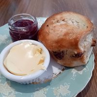 Vegan scone at Hettie's Tearoom in Pitlochry