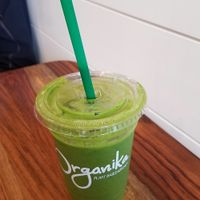 Green smoothie at Organika Kitchen in New Canaan