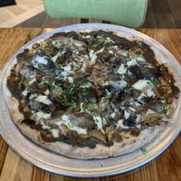 Vegan Mushroom pizza  at Organika Kitchen in New Canaan