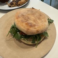 Vegan Breakfast sandwich   at Matchstick Coffee Roasters in Vancouver