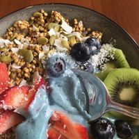 Blue Ocean bowl, up close and personal at Blended Health Bar in Fortitude Valley