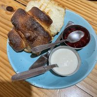 Pastry with jam and cheese 4/10  at Cookie Lady in Rishikesh