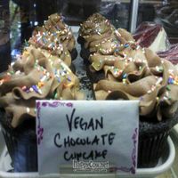 vegan chocolate cupcakes at Vienna Espresso Bar and Bakery in West Lafayette