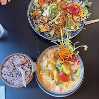 Purple rice + tofu curry.   at Saigon Village in Gersthofen