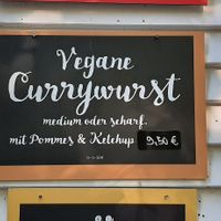 Vegan curry sausage at Waldgaststätte Parkhäusl in Augsburg