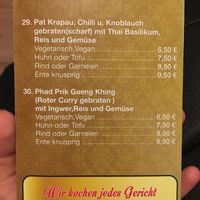 Takeaway Menu at Maethai in Augsburg