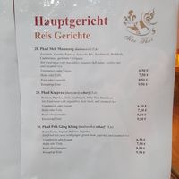 Menu at Maethai in Augsburg