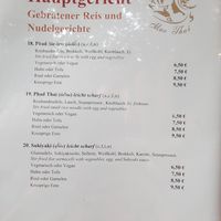 Menu at Maethai in Augsburg