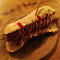Hot dog at Apuro Vegan Bar in Porto