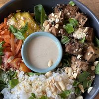 This tofu bowl is delicious   at Apuro Vegan Bar in Porto