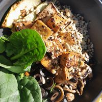 Autumn salad bowl...sooo tasty!! at Apuro Vegan Bar in Porto