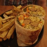 Doggy burrito at Apuro Vegan Bar in Porto