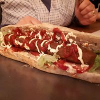 Hot dog at Apuro Vegan Bar in Porto