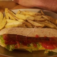 Hotdog at Apuro Vegan Bar in Porto