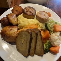 Vegan roast before gravy  at Ivy House in Sunderland