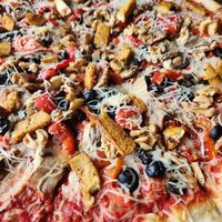 Walnut topping is good but they should chop the nuts into pieces first at Barley's Taproom & Pizzeria in Spindale