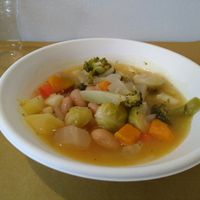 veggie soup at Come a Casa in Milan
