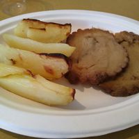 seitan with potatoes at Come a Casa in Milan