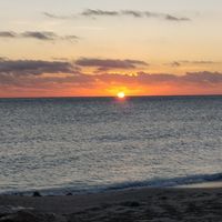 Sunrise from the cafe at El Nido Veggie Friendly in Mojacar
