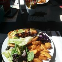 Vegan hotdog at El Nido Veggie Friendly in Mojacar