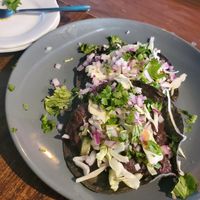 Black bean tostadas at Joe Vinny & Bronsons Bohemian Cafe in El Paso