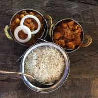 Chana masala and alo gobi  at Bolina Sweets and Indian Restaurant in Christchurch